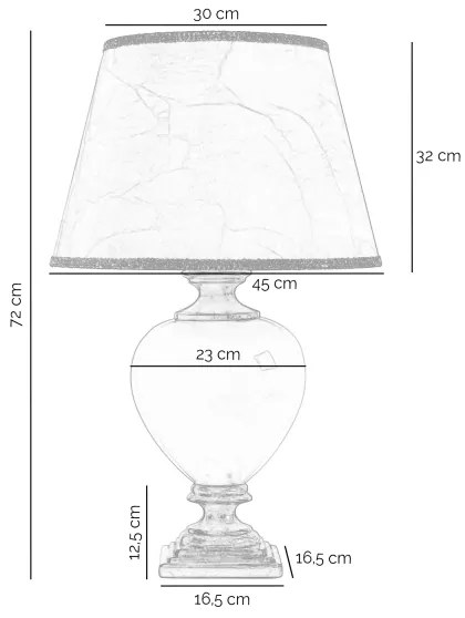 ONLI - Stolná lampa AMADEUS 1xE27/15W/230V 72 cm čierna/zlatá