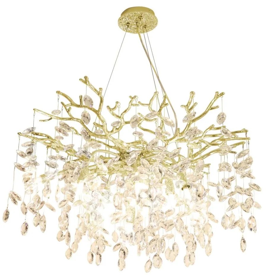 Zuma Line MD4115-1-EGN - Luster na lanku CINDY 10xG9/3,5W/230V zlatá