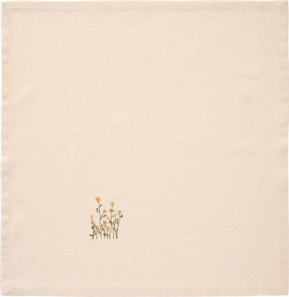 Ib Laursen Látkový obrúsok s výšivkou Flora Yellow Buttercups