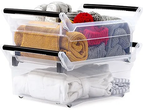 Prosperplast Úložný box, úzký s madlem, systémový NUK, 58x38x26, 30l