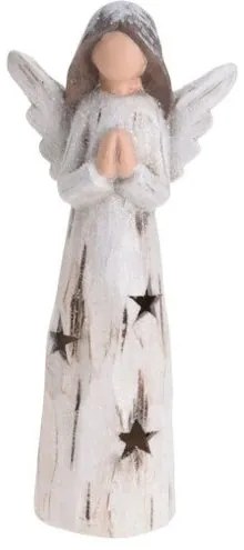 Keramický LED anjel Nativity II, 32 cm