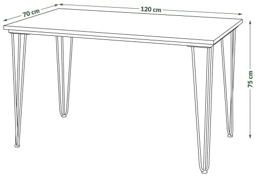 Jedálenský stôl HALIJA, betónová šedá