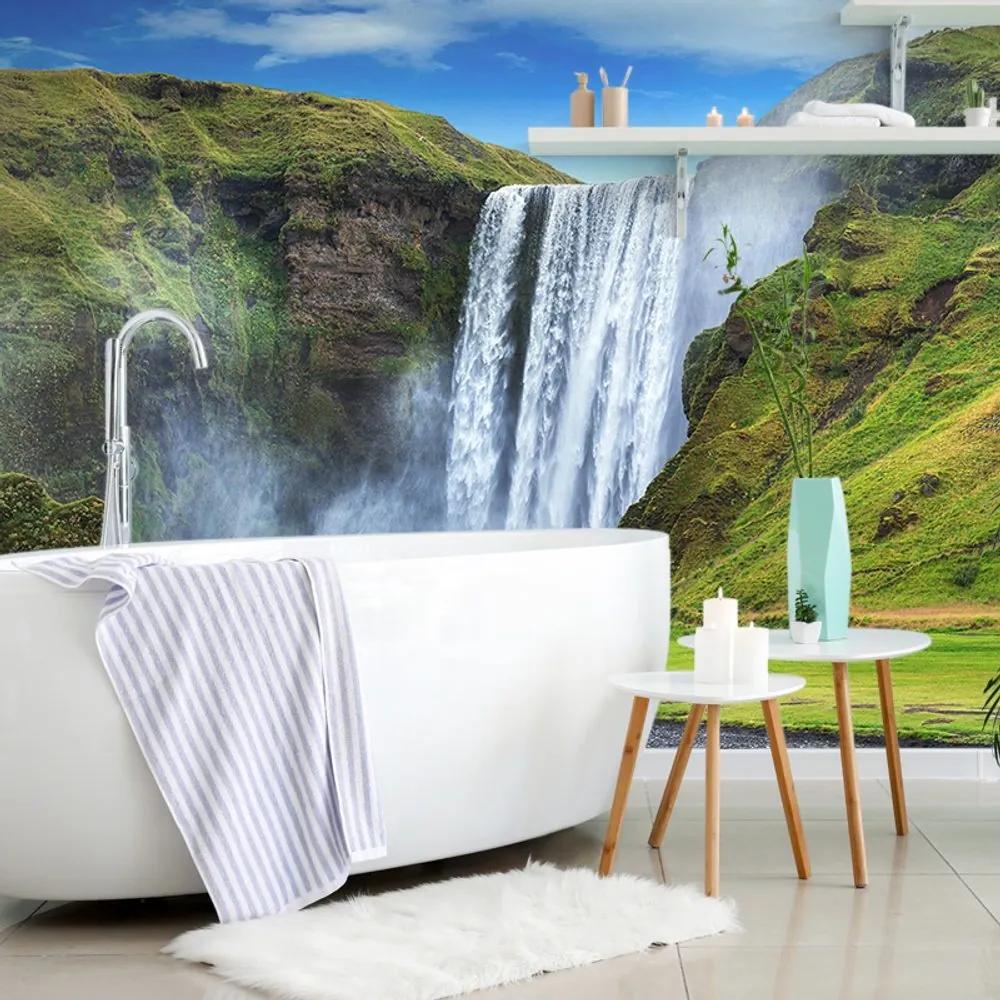 Samolepiaca fototapeta ikonický vodopád na Islande - 450x300
