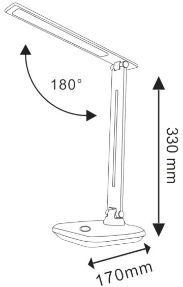 LED Stmievateľná dotyková stolná lampa VINTO LED/8W/230V čierna