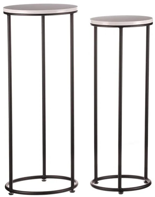 Autronic BONTEC Stojan na kvety - kov, bridlicová doska, cena za sadu 2 ks Farba: Čierna