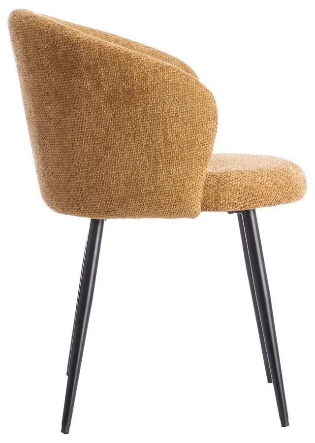 Okrovožlté kovové jedálenské kreslá v súprave 2 ks Radaja – Light &amp; Living