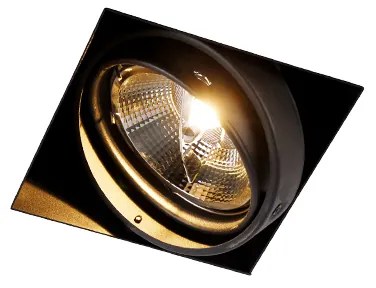 Zápustený reflektor čierny GU10 AR111 bez rámu - Oneon