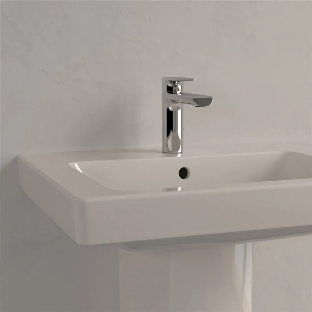 VILLEROY &amp; BOCH Subway 2.0 závesné umývadlo s otvorom, s prepadom, 600 x 470 mm, Pergamon, s povrchom CeramicPlus, 711360R3