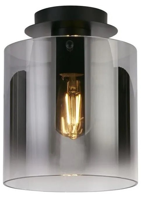 Searchlight 88911-1BK - Stropné svietidlo SWEDEN 1xE27/60W/230V pr.22 cm čierna/dymová