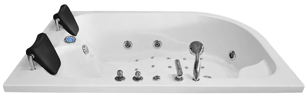 M-SPA - Pravá kúpeľňová vaňa SPA TURBO PLUS hydromasážou 180 x 120 x 54 cm (MSPA1631-TURBO+ -R)