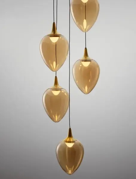 Minimalistický luster Nali 5 Zlatá