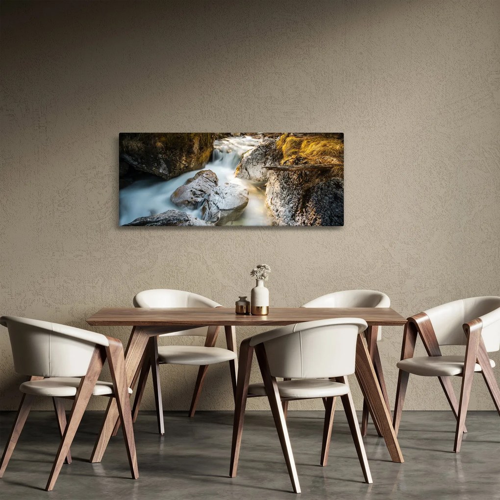 Obraz - Lesný potok (120x50 cm)