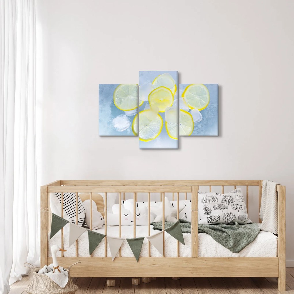 Obraz citróna v ľade (90x60 cm)
