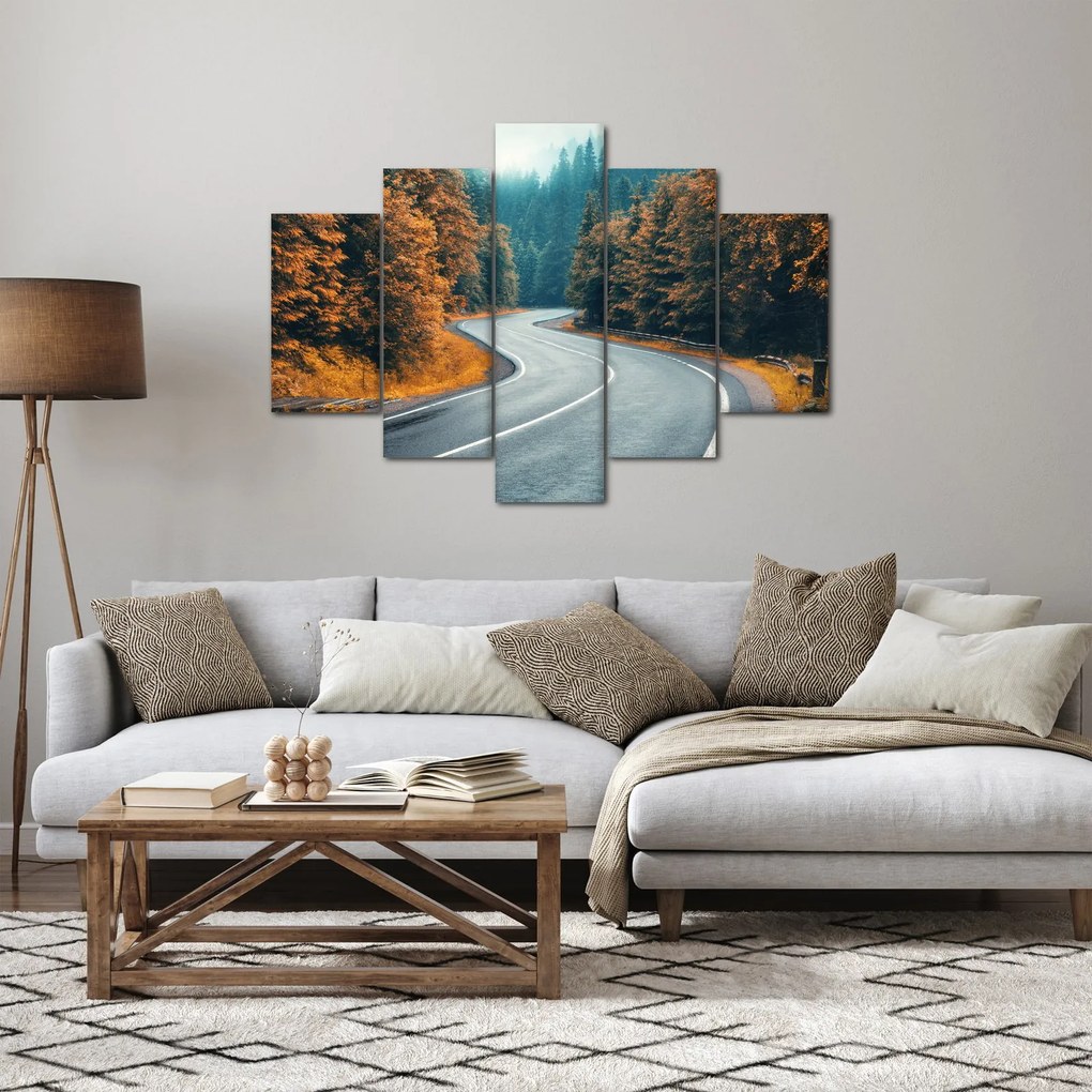 Obraz - Kľukatá cesta (150x105 cm)