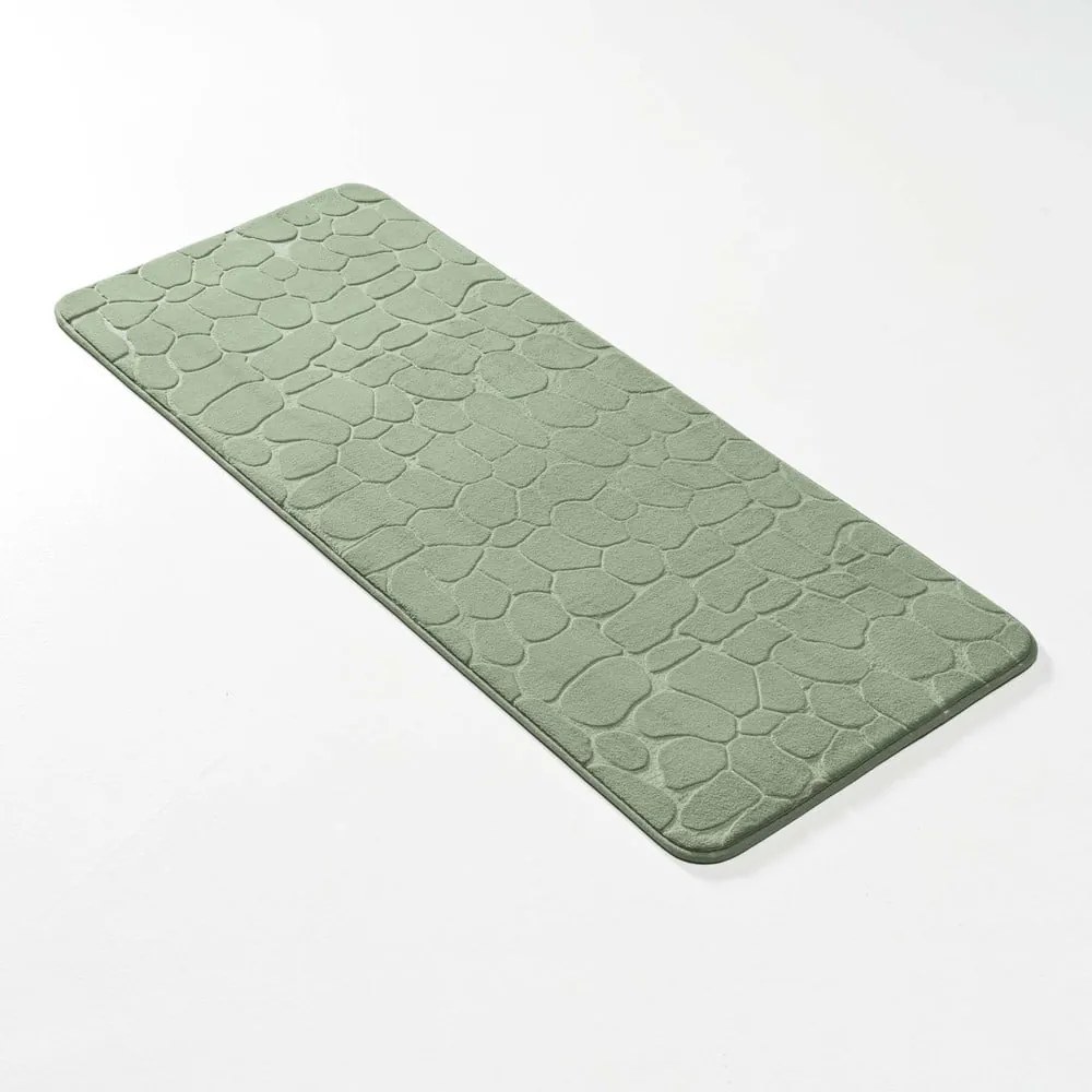 Zelená kúpeľňová predložka 50x120 cm Ricochet – douceur d'intérieur