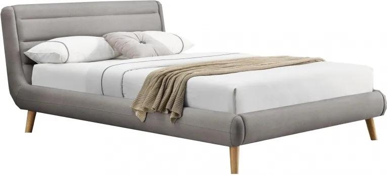 Hector Čalouněná postel Elanda 140x200 dvoulůžko - šedé