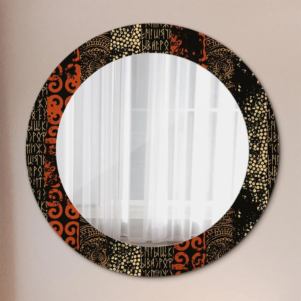 Okrúhle ozdobné zrkadlo na stenu Grunge abstraktný vzor fi 60 cm