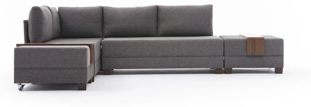 Rohová pohovka Fly hnedá II ľavá