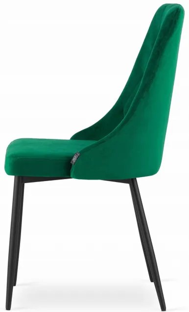 Jedálenský stôl TODI jaseň 60 cm s dvoma IMOLA zamatové zelené