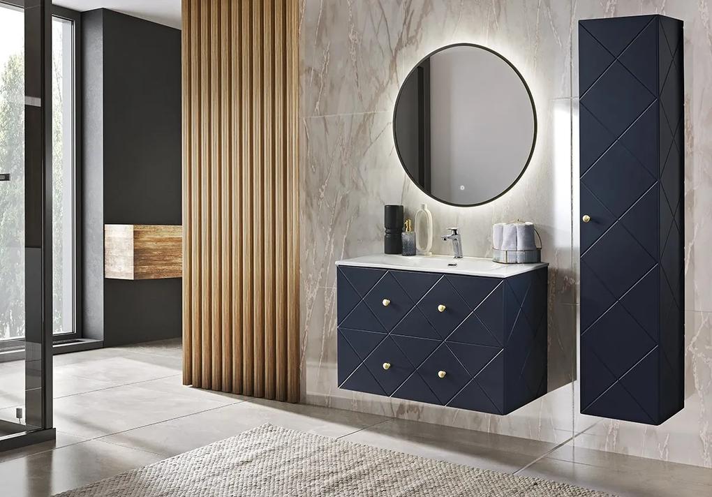 Kúpeľňová skrinka pod umývadlo Elegance 90 cm modrá