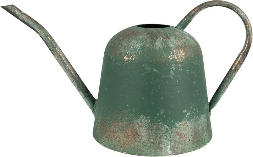 Zelená antik plechová dekoračná kanva - 41*20*23 cm