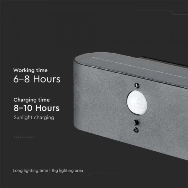 LED vonkajšie solárne nástenné svietidlo so senzorom LED/2,5W/3,7V 3000K IP54