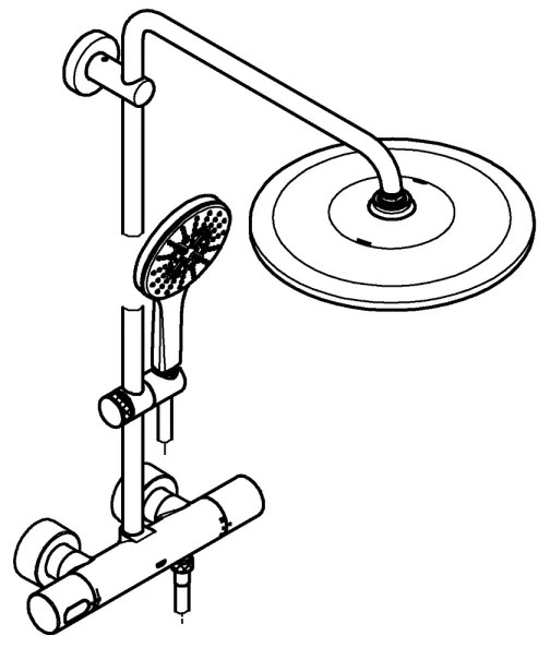 GROHE 26648000 - Sprchový systém RAINSHOWER SMARTACTIVE 310, 450 mm, lesklý chróm