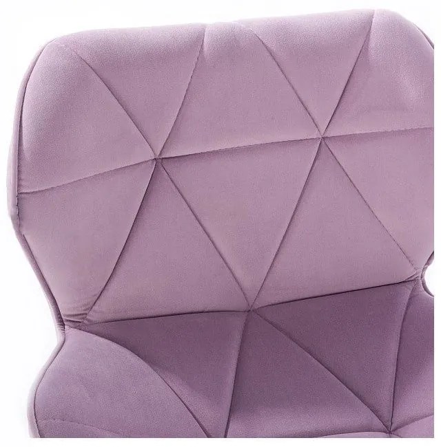 LuxuryForm DESIGN Stolička MILANO VELUR na striebornom tanieri - levanduľa