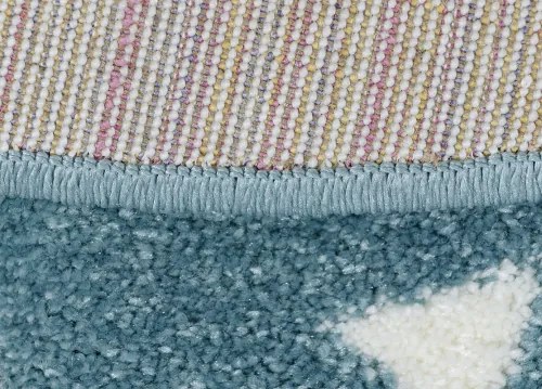 Koberce Breno Kusový koberec PASTEL KIDS 52/KVK kruh, modrá,120 x 120 cm