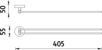 Nimco Držiak na uteráky otočný, 41 cm UNIX - UN 13096N-26