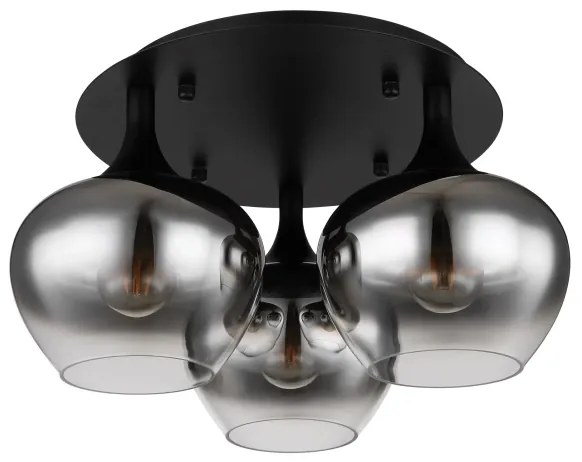 Globo 15548-3D - Prisadený luster MAXY 3xE27/40W/230V čierna