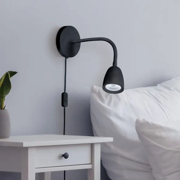 Solight WO54-B - LED Stmievateľná nástenná lampička LED/4W/230V čierna