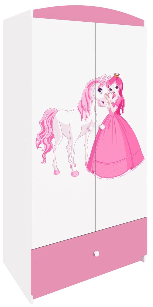 Kondela Skriňa Babydreams - Princezná a koník Ružová