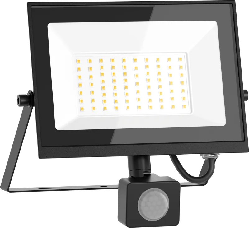 Mexen Luxpro+ LED reflektor s pohybovým senzorom, 50W, studená - 6500K, 5500 lm, čierna - L236-050-65-70