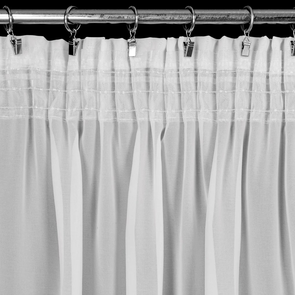 ZÁCLONA NA PÁSKE ARLETA 295X160 CM BIELA