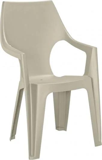 ALLIBERT DANTE záhradná stolička s vysokým operadlom, 57 x 57 x 89 cm, cappuccino 17187057