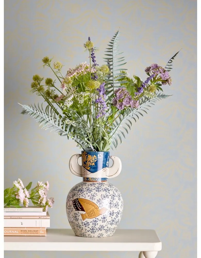 Ručne maľovaná váza z kameniny (výška 23,5 cm) Hezha – Bloomingville