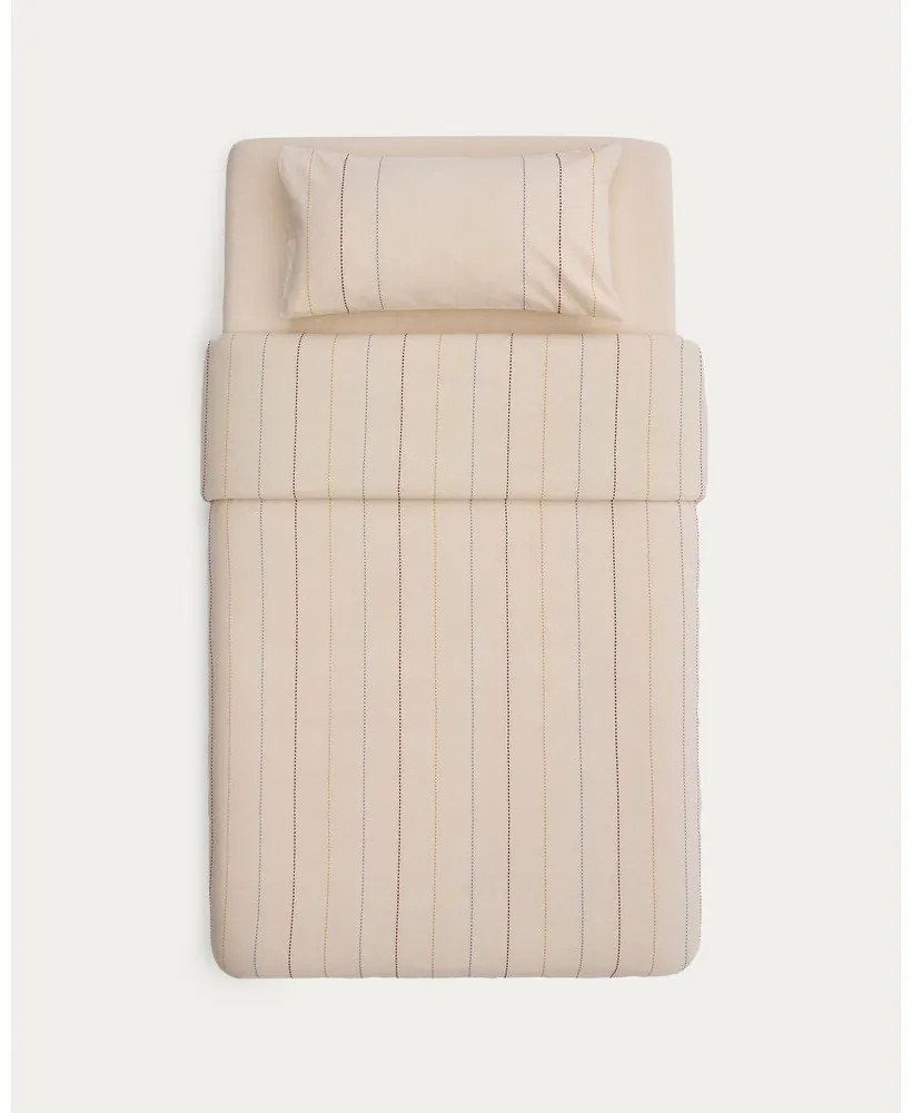 Béžové detské obliečky do postieľky z Bio bavlny s plachtou 110x180 cm Indani – Kave Home