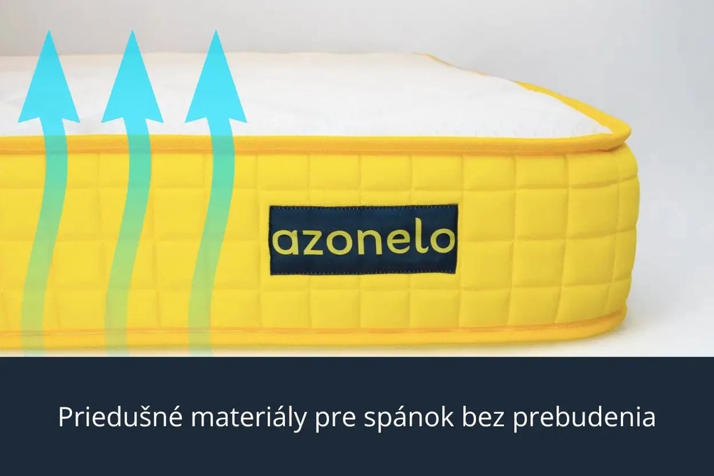 Azonelo Matrace 1+1 Yellow ortopedické matrace s pamäťovou penou 70x200 cm / 21 cm - antialergický poťah
