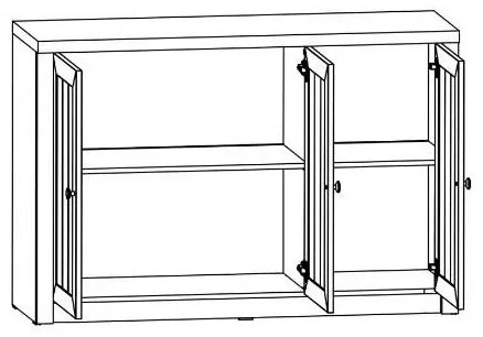 Komoda PROVENCE K3D, sosna andersen / dub lefkas.