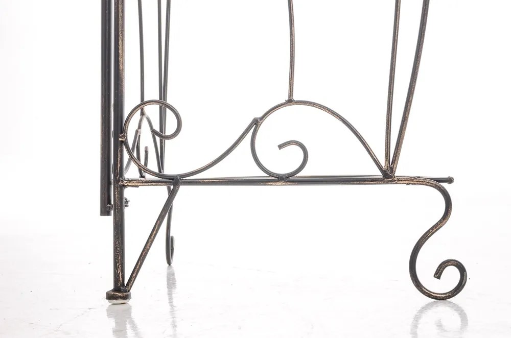 Kovová polica regál Irm - Bronzová