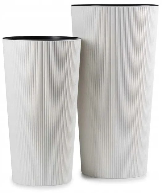 Súprava 2 kvetináčov URBANICA ECO biela