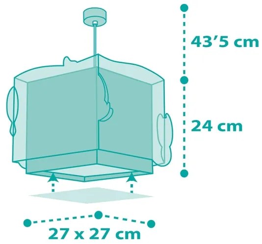 Dalber 63442 - Detský luster MERMAIDS 1xE27/60W/230V
