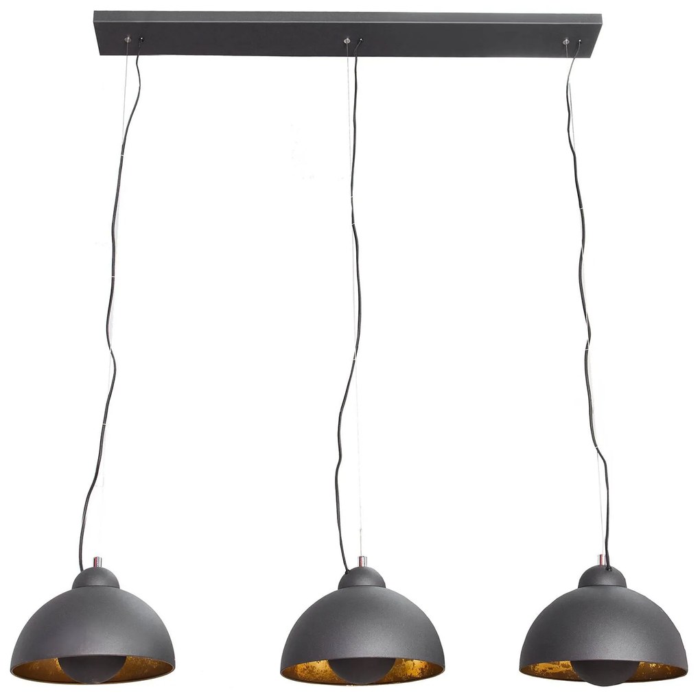 Dizajnová závesná lampa STAGE 3 čierna/zlatá