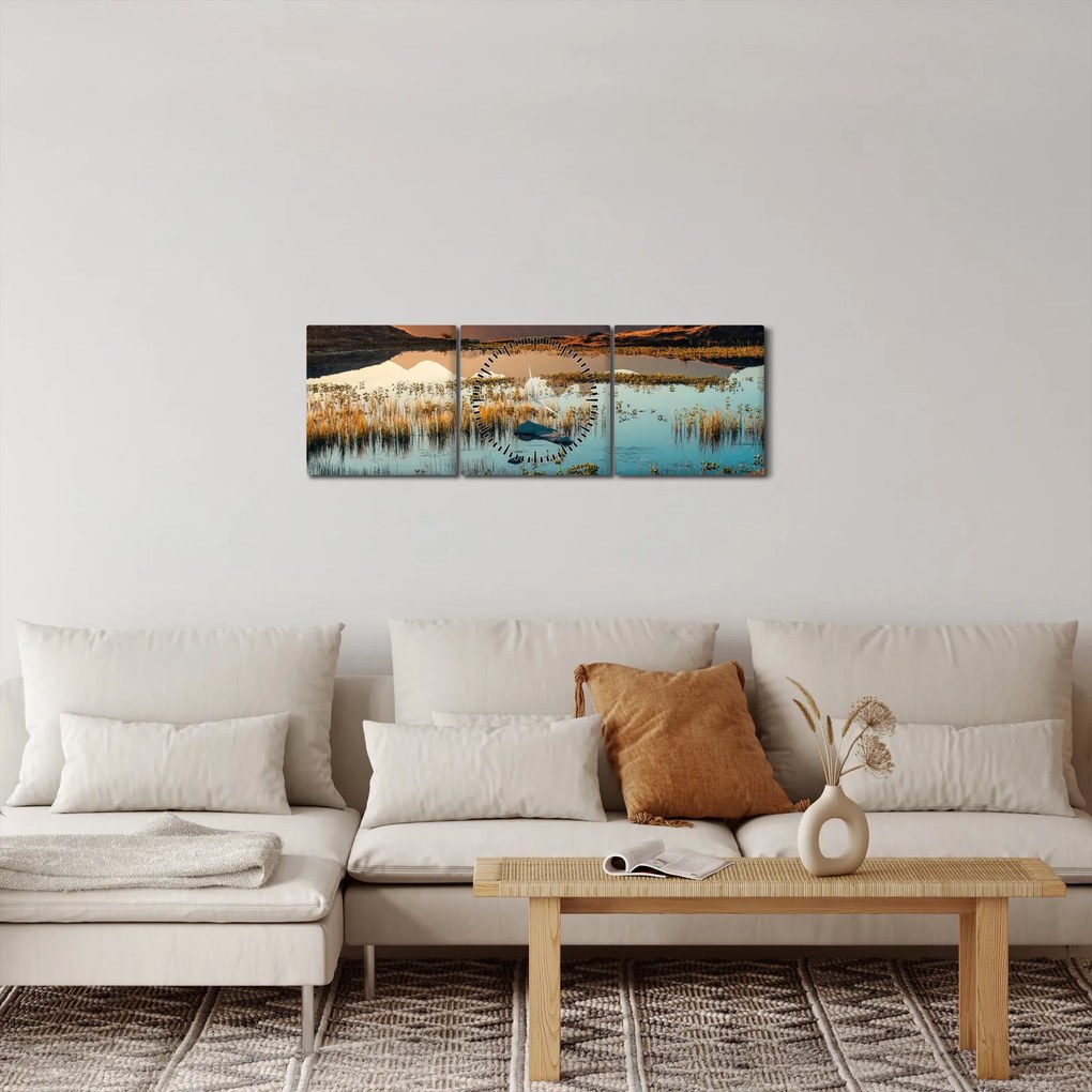 Obraz - Lac Guichard (s hodinami) (90x30 cm)