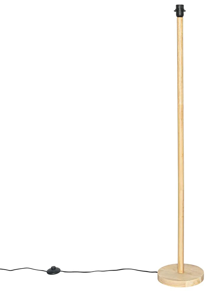 Rustikálna stojaca lampa drevo bez tienidla - Mels