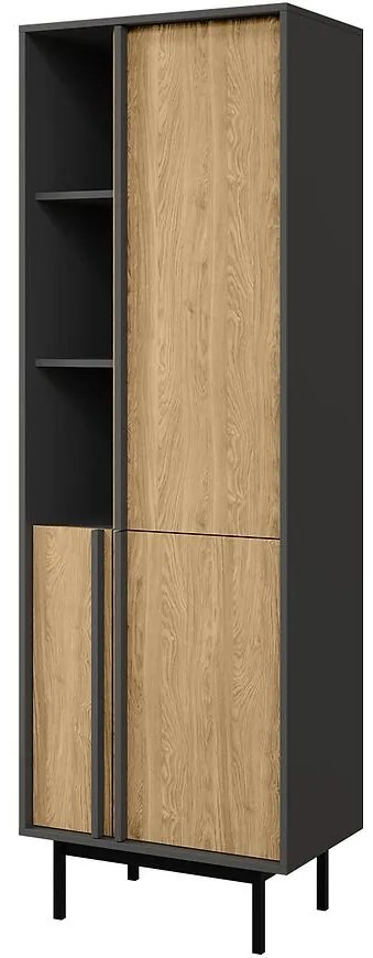 Vitrína Alsy 3 Olejovaný dub/Antracit