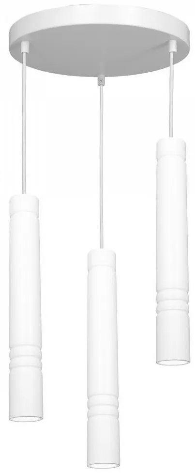 Luster na lanku IMPLODE 3xGU10/8W/230V biela okrúhly