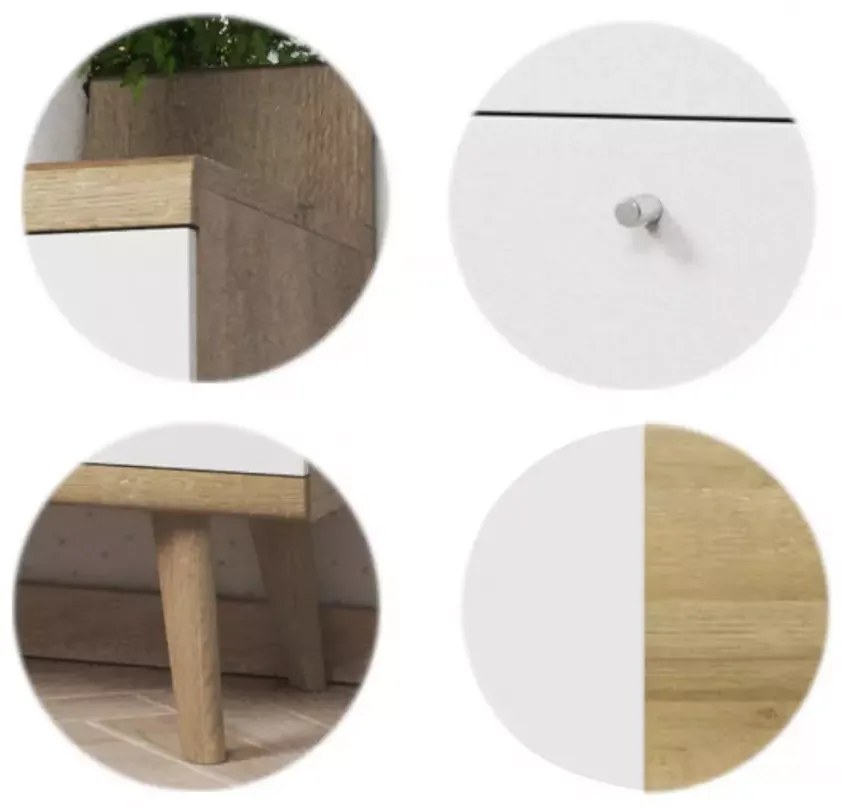 Předsíňová stěna Primo 110 cm dub Riviéra/bílá