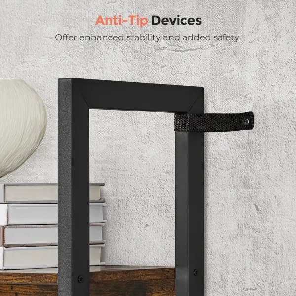 Knižnica NAVARO hnedá/čierna